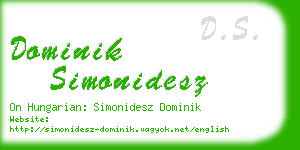 dominik simonidesz business card